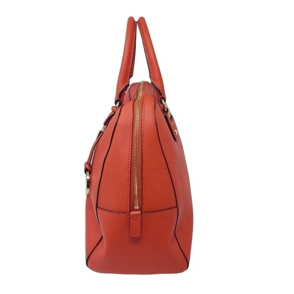 Michael Kors | Saffiano Large Orange Leather Shoulder Satchel Bag (NWOT)